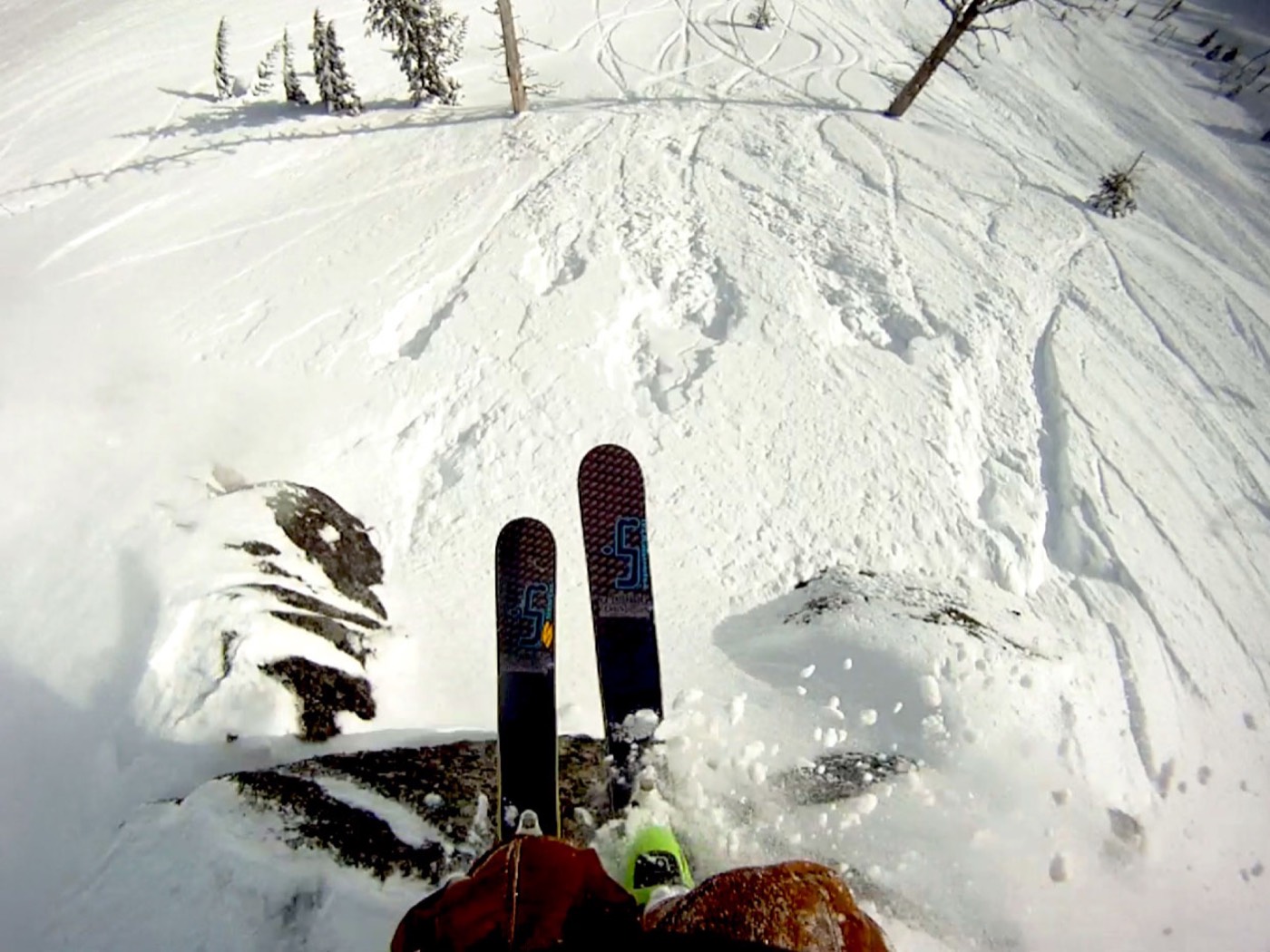 Skier in powder